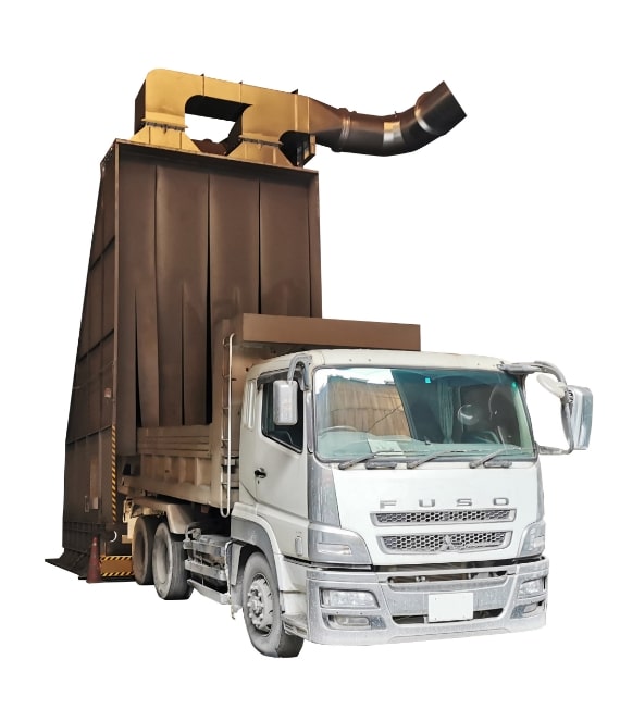 Electric furnace steelmaking auxiliary material receiving facility dust collection